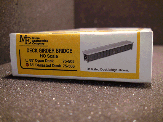Micro- Engineering 75-506 HO SCALE DECK GIRDER BRIDGE 85' BALLASTED DECK