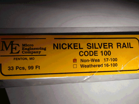 Non-Weathered Rail, Code 100 33 pcs