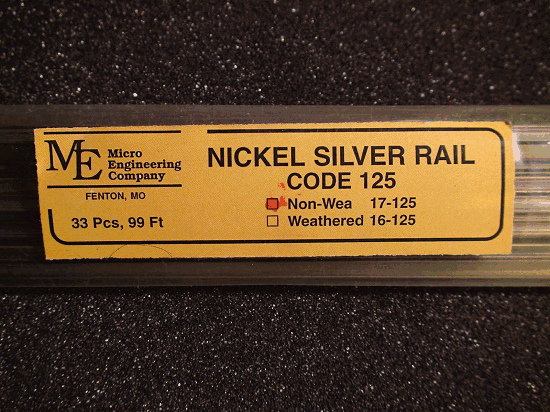 Non-Weathered Rail, Code 125 N.S.