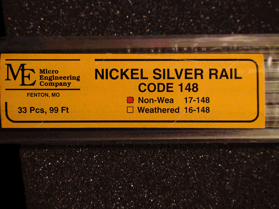 Non-Weathered Rail, Code 148 NICKEL SILVER RAIL