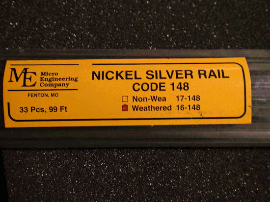 Weathered Rail, Code 148 NICKEL SILVER RAIL