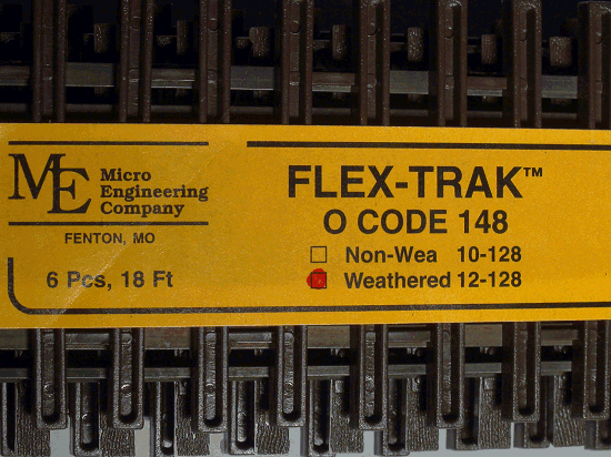 O-SCALE MICRO-ENGINEERING 12-128 FLEX-TRACK CODE 148 WEATHERED